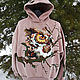 Warm Hoodie with Owl Owl Hand Embroidery Winter Sweatshirt Sweatshirt, Sweatshirts, St. Petersburg,  Фото №1