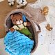Мишка вязаный в люльке. Амигуруми куклы и игрушки. toys_by_anastasi. Ярмарка Мастеров.  Фото №7
