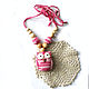 Crochet Nursing Teething  Necklace "Pink owl". Slingbus. Anna Chertenkova (ladybugshop). Online shopping on My Livemaster.  Фото №2