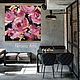 Картина розы 80x80 большие цветы холст, Картины, Краснодар,  Фото №1