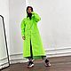Плащ дождевик с капюшоном Премиум зеленый неоновый. Куртки. 7х5byZuev (zuevraincoat). Ярмарка Мастеров.  Фото №5