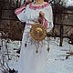Платье-рубаха с карпаткой. Народные рубахи. СЛАВный стиль от Заряны и Анны. Интернет-магазин Ярмарка Мастеров.  Фото №2
