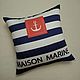Anchor cushion 'mAison Marine' Sailor's House 45h45cm, Pillow, Moscow,  Фото №1