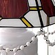 Lavender Fairy. Stained glass Lamp with Quartz, Table lamps, St. Petersburg,  Фото №1