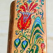 Картины и панно handmade. Livemaster - original item Decorative Board. Scarlet flowers. Handmade.