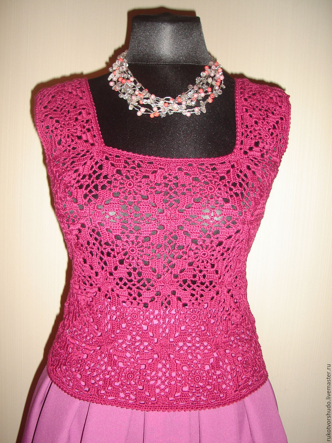 Кофты майки спицами