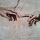 Vintage tapestry Michelangelo ' the Creation of Adam.'America. Vintage paintings. bradbury. Online shopping on My Livemaster.  Фото №2