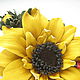 Order The colors of the skin.Decoration brooch pin YELLOW SUNFLOWER. Irina Vladi. Livemaster. . Brooches Фото №3
