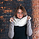 Large Snood hand knit, white, Snudy1, Moscow,  Фото №1