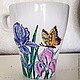 Mug 'Irises', Mugs and cups, Novosibirsk,  Фото №1