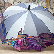 Аксессуары handmade. Livemaster - original item Umbrellas: Hand-painted umbrella 