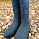 Boots blue. Felted boots. Winter boots. Felt boots. Favorite heat Natalia. My Livemaster. Фото №5