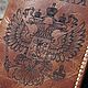 Заказать Кожаная обложка на паспорт с гравировкой герба РФ. Алексей Ильин (Кожаные изделия). Ярмарка Мастеров. . Органайзер Фото №3