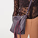 Crossbody bag purple leather shoulder bag - shoulder bag, Crossbody bag, Moscow,  Фото №1