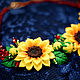 Necklace 'Sunflowers', Necklace, Moscow,  Фото №1