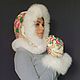 Hood and mittens made of a scarf ' Frost and sun', Hoods, Moscow,  Фото №1