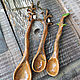 Spoon: Spoon twig with a small white bird, on a chain. Spoons. alisbelldoll (alisbell). My Livemaster. Фото №5