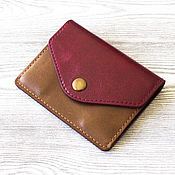 Красный женский кошелек, портмоне из натуральной кожи "Алые паруса"