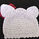 ШАПКА-КОШКА  "Hello Kitty"  вязаная лето. Шапки. Gala  Devi crochet design ВЯЗАНИЕ. Ярмарка Мастеров.  Фото №5