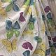 Tulle with weighting linen butterfly print, Curtains, Mozhaisk,  Фото №1