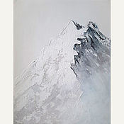 Картины и панно handmade. Livemaster - original item White painting snowy mountains mountain landscape interior painting. Handmade.