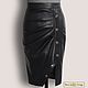 Pencil skirt 'Deya' from nature. leather/suede (any color), Skirts, Podolsk,  Фото №1