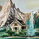 Заказать Картина «Домик на озере». DARI ART. Ярмарка Мастеров. . Картины Фото №3