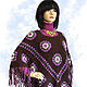 Crocheted poncho Chocolate jam. Ponchos. Knitted things. Online shopping on My Livemaster.  Фото №2