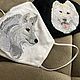  mask with embroidery ' Samoyed dog». Protective masks. viax. My Livemaster. Фото №5