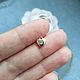 Подвеска Сердце с фианитом,позолота,штука. Подвески. SilverBranch_Shop. Интернет-магазин Ярмарка Мастеров.  Фото №2
