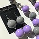 "Вся такая загадочная" бусы и серьги из пластика. Комплекты украшений. Jewelry_Elize Украшения от Елизаветы (UkrasheniyaLise). Ярмарка Мастеров.  Фото №6