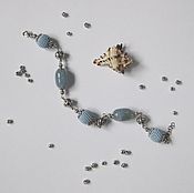 Украшения handmade. Livemaster - original item A set of blue earrings and bracelet with aquamarine. Handmade.