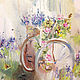 Заказать Flower wind. Bicycles. Annet Loginova. Ярмарка Мастеров. . Картины Фото №3