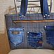 Сумка джинсовая, тоут, на молнии. Сумка-тоут. Kate's JNS bags. Ярмарка Мастеров.  Фото №5
