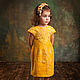 Yellow felt dress for girl 'Sun'. Childrens Dress. Katherine Markina (markinaek). Online shopping on My Livemaster.  Фото №2