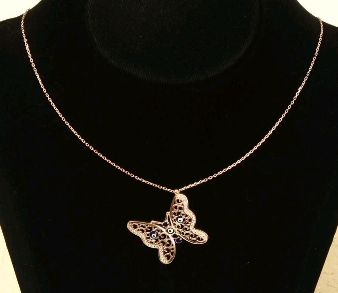 pendant on a chain 'Butterfly of happiness' from silver with gilding, Pendants, Krasnodar,  Фото №1