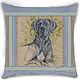 "Great Dane - blue color" / Decorative pillow with hand-painted, Pictures, Moscow,  Фото №1