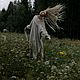 Платье льняное "Белая ведьма". Платья. Авторская одежда Milhani. Ярмарка Мастеров.  Фото №6