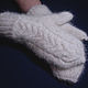 Order Women's double knitted mittens. Warm Yarn. Livemaster. . Mittens Фото №3