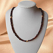 Работы для детей, handmade. Livemaster - original item Garnet beads made of natural stone garnet faceted to a woman. Handmade.