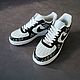 Кроссовки белые Nike Air Force,унисекс, кастом бандана, ручная роспись. Кроссовки. Olgavolgoart. Роспись одежды и обуви. Кастом. Ярмарка Мастеров.  Фото №14