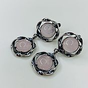 Украшения handmade. Livemaster - original item Earrings with natural rose quartz. Silver plated.. Handmade.