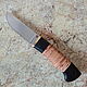 Knife 'Sherwood' 95h18 birch bark hornbeam. Knives. Artesaos e Fortuna. My Livemaster. Фото №5