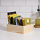 Wooden storage box 2 sections. For spices. Art.40005, Crates, Tomsk,  Фото №1