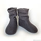 Dark grey felted socks Merino wool 13cm 1 pair, Socks, Moscow,  Фото №1