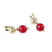 Украшения handmade. Livemaster - original item Coral Earrings, Natural coral earrings,Coral earrings. Handmade.