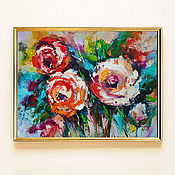 Картины и панно handmade. Livemaster - original item Painting with roses 
