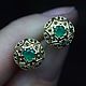 Emerald earrings with Emeralds. Earrings. MJ. Online shopping on My Livemaster.  Фото №2