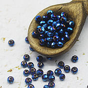 Материалы для творчества ручной работы. Ярмарка Мастеров - ручная работа Beads: Rondeli 2h3 mm southern night metallic crystal 95 PCs. Handmade.