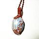 Pendant from copper wire and beads with blue agate. Pendants. Lepushkin larchik. Online shopping on My Livemaster.  Фото №2
